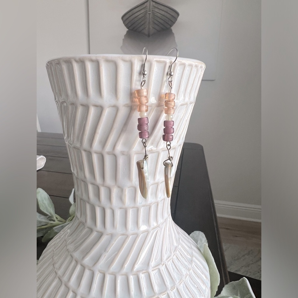 Cute beaded dangle earrings